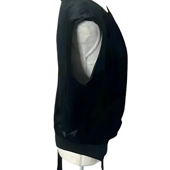 Express Bodysuit Black Velvet Sleeveless Keyhole Back Crewneck Date Night Large - Picture 5 of 11
